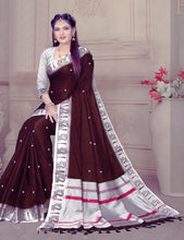 Load image into Gallery viewer, Stylish Brown Paithani Silk Saree With Flattering Blouse Piece Shriji