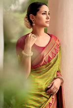 Load image into Gallery viewer, Lissome Mehndi Soft Silk Saree With Classic Blouse Piece Shriji