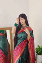 Load image into Gallery viewer, Jazzy Rama Soft Silk Saree With Luxuriant Blouse Piece Shriji