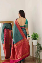 Load image into Gallery viewer, Jazzy Rama Soft Silk Saree With Luxuriant Blouse Piece Shriji