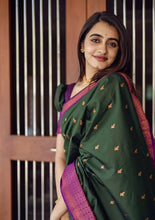 Load image into Gallery viewer, Incredible Green Soft Silk Saree With Energetic Blouse Piece Shriji