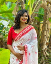 Load image into Gallery viewer, Transcendent White Soft cotton Silk With Stylish Blouse Piece Shriji