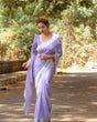 Load image into Gallery viewer, Brood Lavender Linen Silk Saree With Felicitous Blouse Piece Shriji