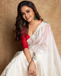 Load image into Gallery viewer, Eloquence White Linen Silk Saree With Prodigal Blouse Piece Shriji