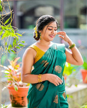 Load image into Gallery viewer, Flameboyant Rama Soft Silk Saree With Jazzy Blouse Piece Shriji