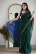 Load image into Gallery viewer, Fragrant Green Cotton Silk Saree With Classy Blouse Piece Shriji