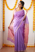 Load image into Gallery viewer, Improbable Lavendor Cotton Silk Saree With Nemesis Blouse Piece Shriji
