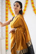 Load image into Gallery viewer, Magnificat  Mustard Cotton Silk Saree With Imbrication Blouse Piece Shriji
