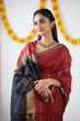 Load image into Gallery viewer, Engaging Red Cotton Silk Saree With Redolent Blouse Piece Shriji
