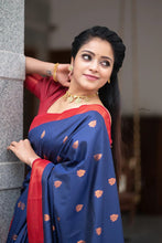 Load image into Gallery viewer, Intricate Blue Soft Silk Saree With Most Stunning Blouse Piece Shriji