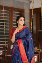 Load image into Gallery viewer, Intricate Blue Soft Silk Saree With Most Stunning Blouse Piece Shriji