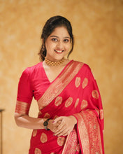 Load image into Gallery viewer, Engrossing Red Soft Silk Saree With Classic Blouse Piece Shriji