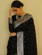 Load image into Gallery viewer, Fugacious Black Cotton Silk Saree With Sizzling Blouse Piece Shriji