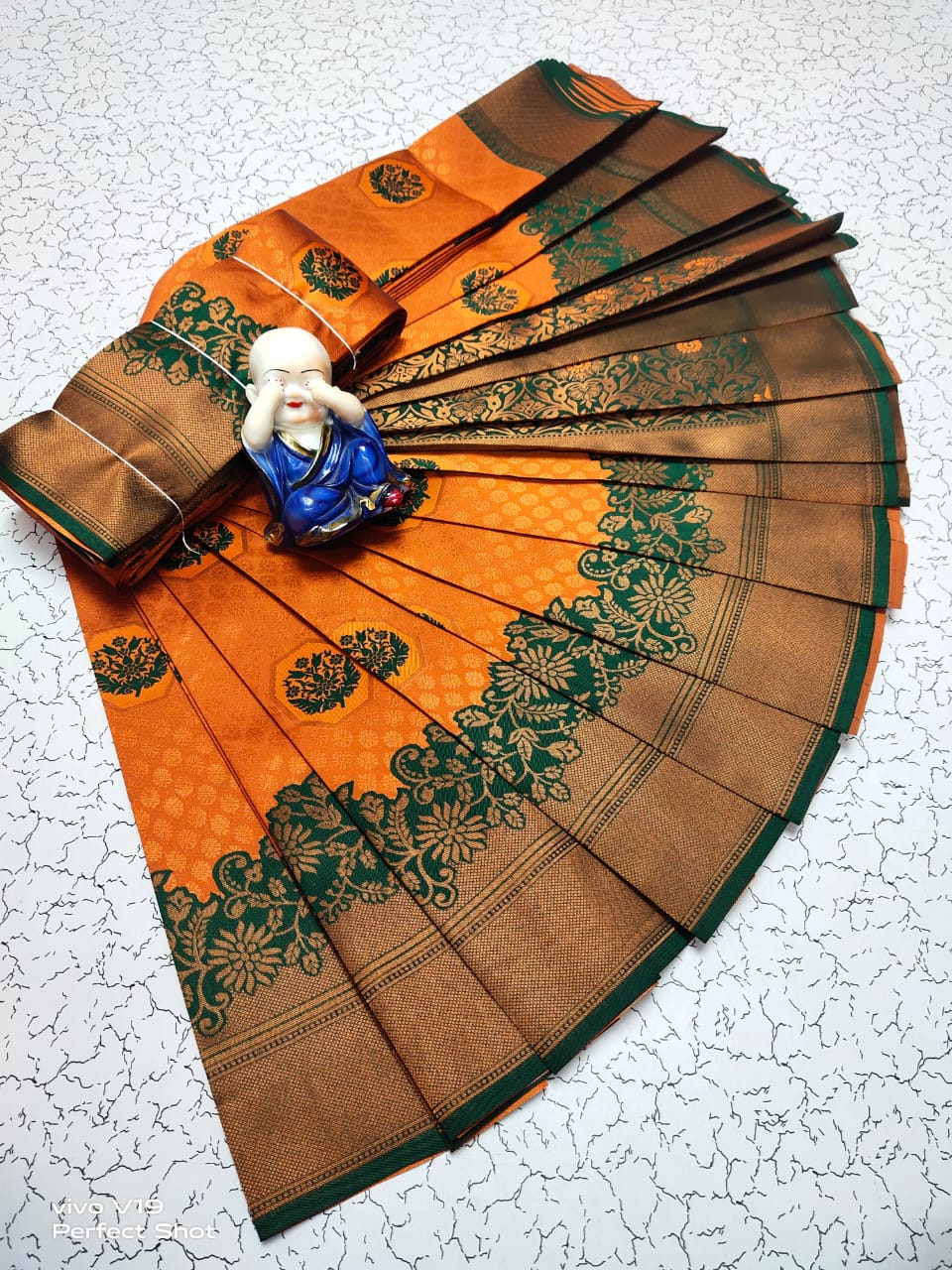 Ratatouille Orange Soft Banarasi Silk Saree With Surpassing Blouse Piece Shriji Main image