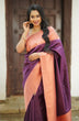 Load image into Gallery viewer, Brood Purple Soft Silk Saree With Wonderful Blouse Piece Shriji