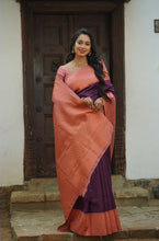 Load image into Gallery viewer, Brood Purple Soft Silk Saree With Wonderful Blouse Piece Shriji