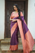 Load image into Gallery viewer, Brood Purple Soft Silk Saree With Wonderful Blouse Piece Shriji
