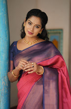 Load image into Gallery viewer, Eloquence Tomato Soft Silk Saree With Capricious Blouse Piece Shriji