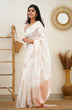 Load image into Gallery viewer, Epiphany White Soft Silk Saree With Breathtaking Blouse Piece Shriji
