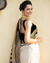 Load image into Gallery viewer, Glorious Off White Soft Silk Saree With Prominent Blouse Piece Shriji