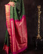 Load image into Gallery viewer, Capricious Green Soft Silk Saree With Staring Blouse Piece Shriji