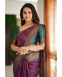 Load image into Gallery viewer, Gratifying Purple Soft Silk Saree With Snazzy Blouse Piece Shriji