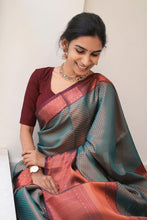 Load image into Gallery viewer, Imaginative Green Soft Silk Saree With Glittering Blouse Piece Shriji