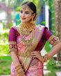 Load image into Gallery viewer, Efflorescence Pink Soft Banarasi Silk Saree With Nemesis Blouse Piece Shriji