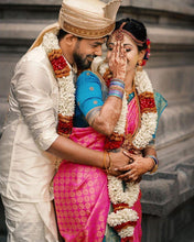 Load image into Gallery viewer, Quintessential Dark Pink Soft Banarasi Silk Saree With Elision Blouse Piece Shriji