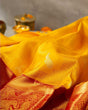 Load image into Gallery viewer, Gossamer Yellow Soft Banarasi Silk Saree With Cynosure Blouse Piece Shriji