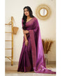 Load image into Gallery viewer, Desuetude Purple Soft Silk Saree With Dissemble Blouse Piece Shriji