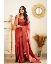 Load image into Gallery viewer, Scrumptious Red Soft Silk Saree With Prodigal Blouse Piece Shriji