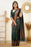 Attractive Dark Green Soft Silk Saree With Refreshing Blouse Piece Shriji