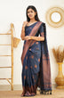 Load image into Gallery viewer, Staring Navy Blue Soft Silk Saree With Beautiful Blouse Piece Shriji