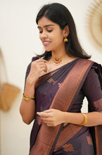 Load image into Gallery viewer, Desiring Purple Soft Silk Saree With Engrossing Blouse Piece Shriji