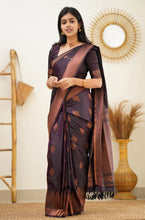 Load image into Gallery viewer, Desiring Purple Soft Silk Saree With Engrossing Blouse Piece Shriji