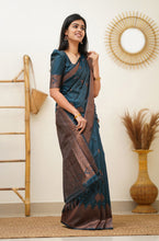 Load image into Gallery viewer, Prominent Rama Soft Silk Saree With Blissful Blouse Piece Shriji