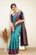 Load image into Gallery viewer, Eloquence Firozi Soft Silk Saree with Scintilla Blouse Piece Shriji