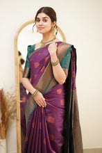 Load image into Gallery viewer, Amiable Purple Soft Silk Saree with Transcendent Blouse Piece Shriji
