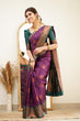 Load image into Gallery viewer, Amiable Purple Soft Silk Saree with Transcendent Blouse Piece Shriji