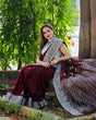 Load image into Gallery viewer, Deserving Wine Soft Banarasi Silk Saree With Attractive Blouse Piece Shriji