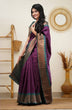Load image into Gallery viewer, Splendorous Purple Soft Silk Saree with Fugacious Blouse Piece Shriji