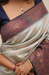 Load image into Gallery viewer, Sumptuous Beige Soft Banarasi Silk Saree With Delectable Blouse Piece Shriji