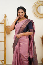 Load image into Gallery viewer, Sempiternal Pink Soft Banarasi Silk Saree With Vestigial Blouse Piece Shriji