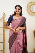 Load image into Gallery viewer, Sempiternal Pink Soft Banarasi Silk Saree With Vestigial Blouse Piece Shriji