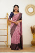 Load image into Gallery viewer, Sempiternal Pink Soft Banarasi Silk Saree With Vestigial Blouse Piece Shriji