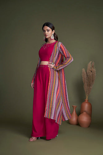 Shubhkala Exclusive Rani Georgette Koti Style Palazzo Collection ClothsVilla.com