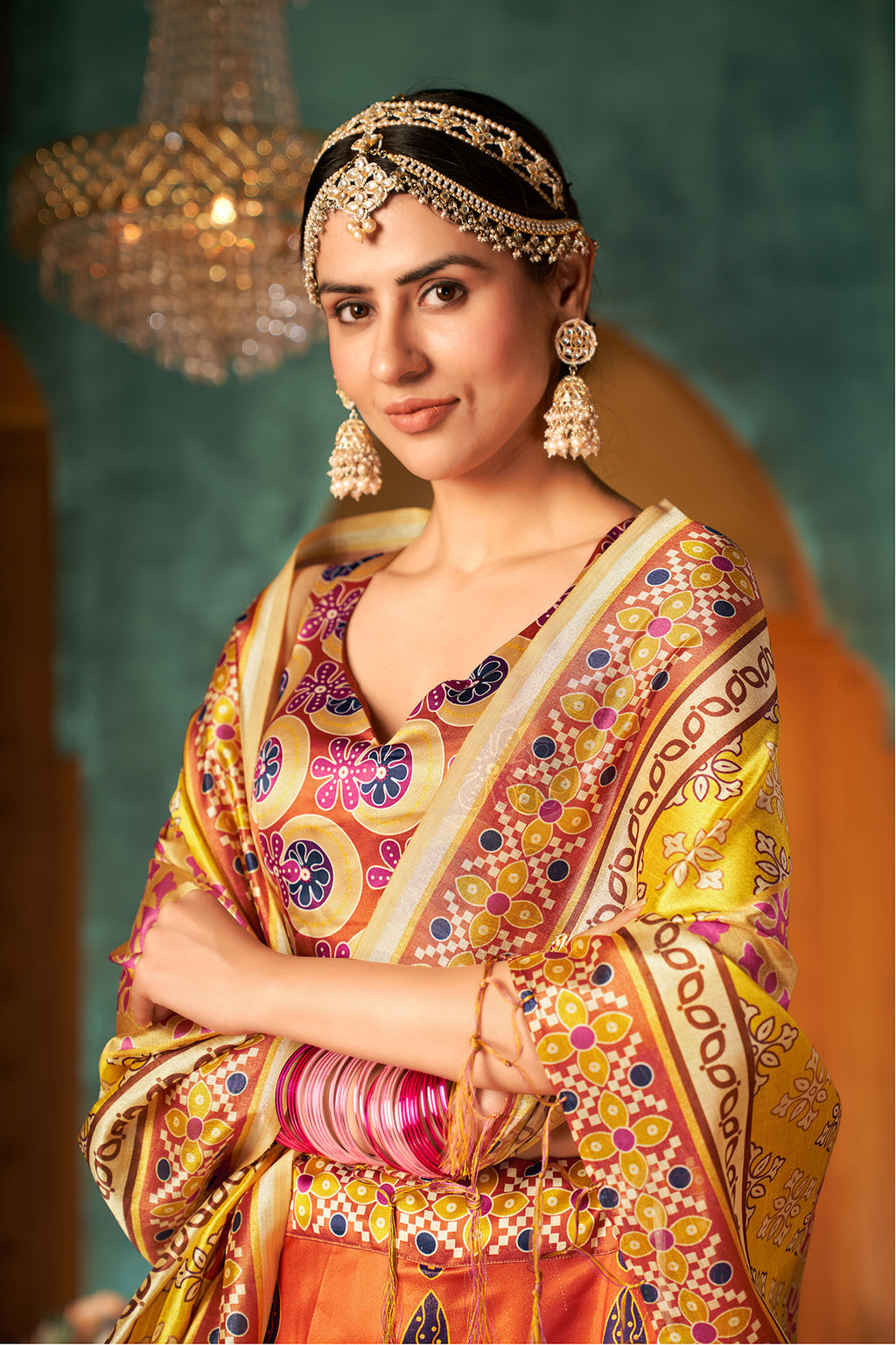 Silk Base Digital Printed Multi Color Lehenga Choli ClothsVilla