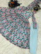 Load image into Gallery viewer, Sky Blue Anarkali Gown in Faux Georgette with Digital Floral Print Clothsvilla
