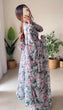 Load image into Gallery viewer, Sky Blue Anarkali Gown in Faux Georgette with Digital Floral Print Clothsvilla